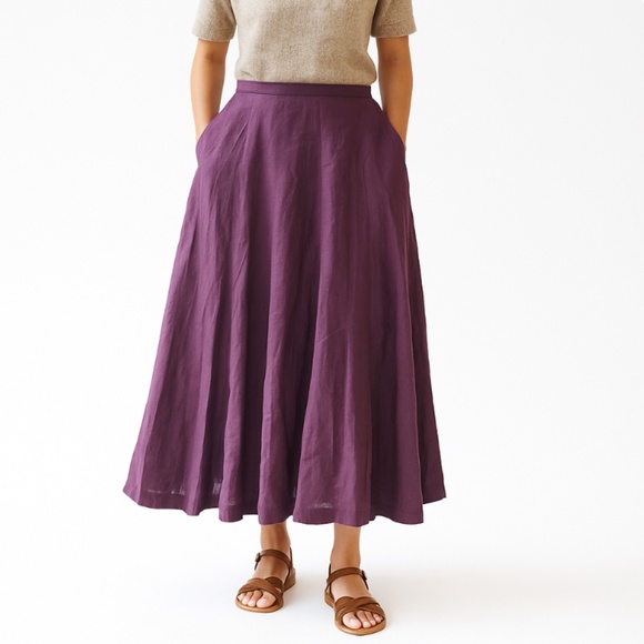 J. Jill Linen Maxi Skirt (M) - Picture 1 of 12